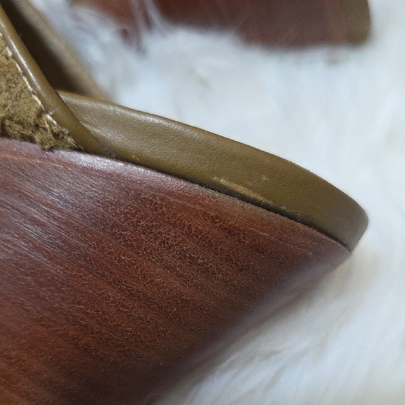 Matisse Tan Genuine Suede Mules with Textured Design - Picture 9 of 9